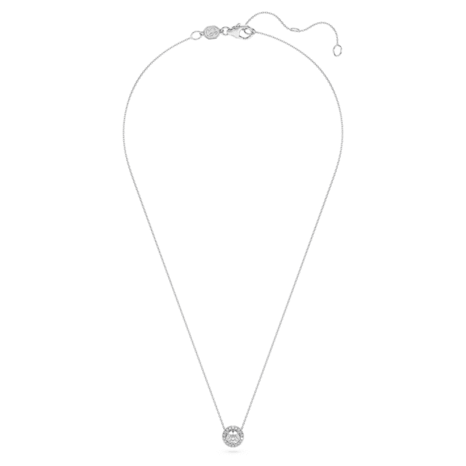 Colgante solitario Eternity Halo con diamantes cultivados en laboratorio, 0,59 ct en total, forma redonda, oro blanco de 14K Colgante solitario Eternity Halo con diamantes cultivados en laboratorio, 0,59 ct en total, forma redonda, oro blanco de 14K