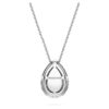 Colgante solitario «Eternity Halo» con diamantes cultivados en laboratorio, 1 Ct Tw, forma de pera, oro blanco de 14K Colgante solitario «Eternity Halo» con diamantes cultivados en laboratorio, 1 Ct Tw, forma de pera, oro blanco de 14K