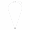 Colgante solitario Eternity Halo con diamantes cultivados en laboratorio, 1 Ct Tw, forma redonda, oro blanco de 14K Colgante solitario Eternity Halo con diamantes cultivados en laboratorio, 1 Ct Tw, forma redonda, oro blanco de 14K