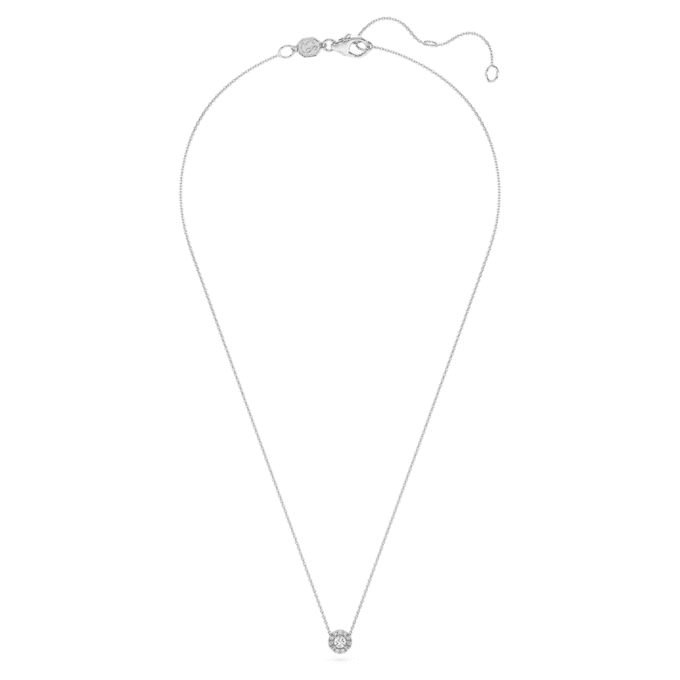 Colgante solitario Eternity Halo con diamantes cultivados en laboratorio de 0,23 ct en total, forma redonda, plata esterlina Colgante solitario Eternity Halo con diamantes cultivados en laboratorio de 0,23 ct en total, forma redonda, plata esterlina