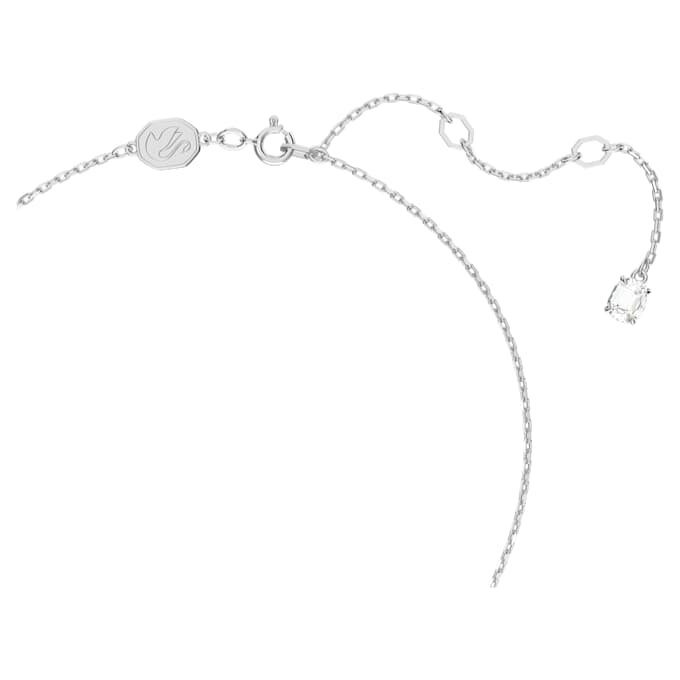 Colgante Stilla con corte de pera, blanco, chapado en rodio Colgante Stilla con corte de pera, blanco, chapado en rodio