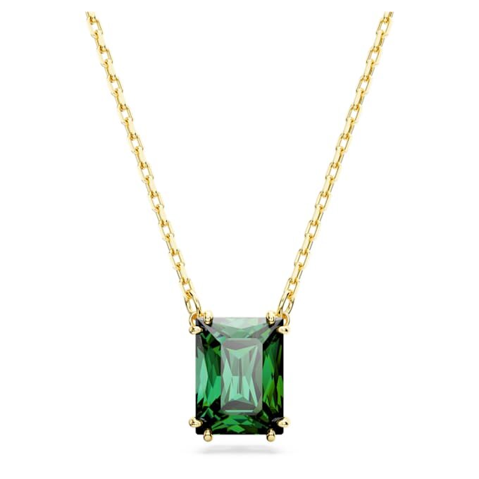 Colgante Stilla de corte rectangular, verde, chapado en tono dorado Colgante Stilla de corte rectangular, verde, chapado en tono dorado
