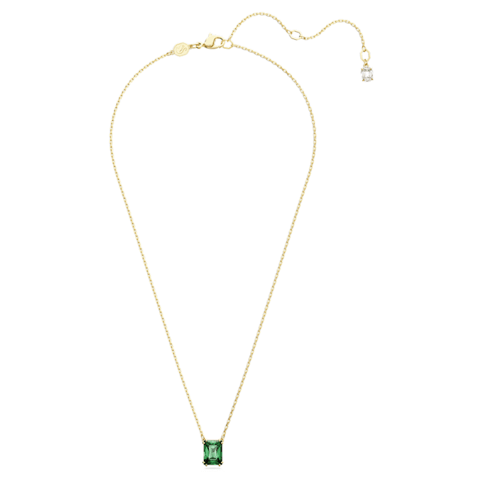 Colgante Stilla de corte rectangular, verde, chapado en tono dorado Colgante Stilla de corte rectangular, verde, chapado en tono dorado
