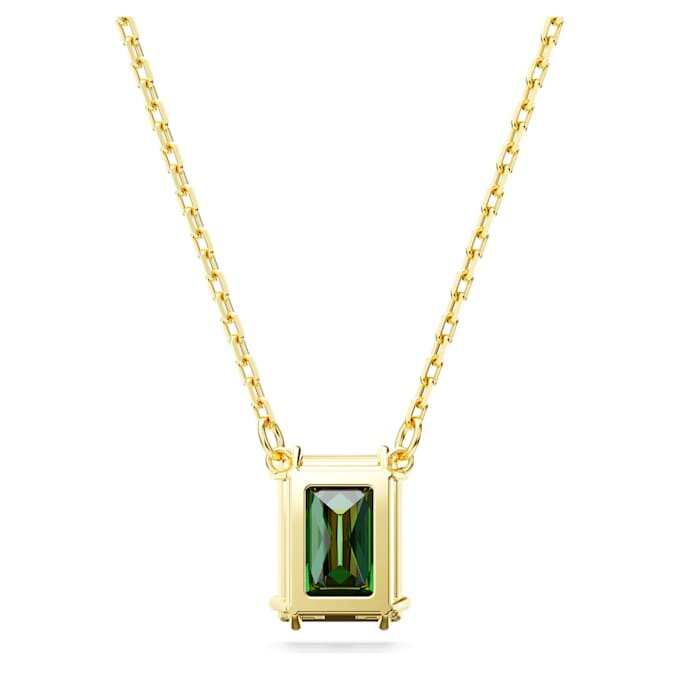 Colgante Stilla de corte rectangular, verde, chapado en tono dorado Colgante Stilla de corte rectangular, verde, chapado en tono dorado
