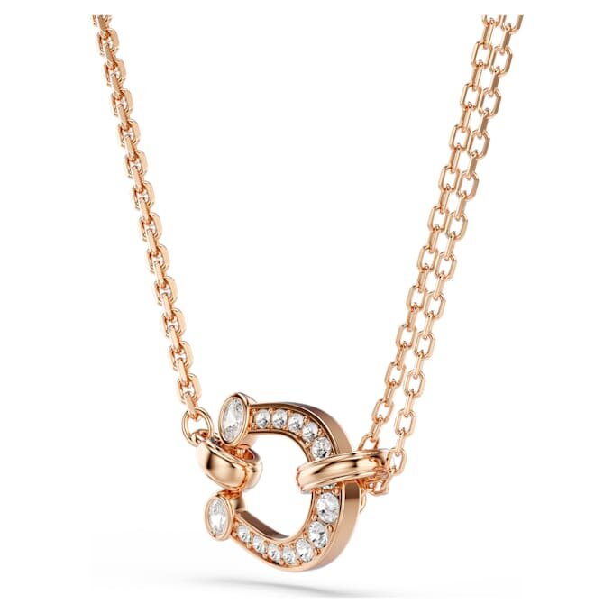 Colgante Symbolica con pavé, herradura, blanco, chapado en tono oro rosa Colgante Symbolica con pavé, herradura, blanco, chapado en tono oro rosa