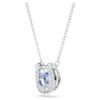 Colgante Symbolica de corte redondo, pavé, herradura, azul, chapado en rodio Colgante Symbolica de corte redondo, pavé, herradura, azul, chapado en rodio