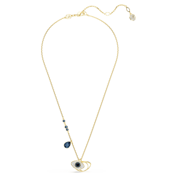 Colgante Symbolica «Ojo del mal», azul, chapado en tono dorado Colgante Symbolica «Ojo del mal», azul, chapado en tono dorado