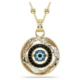 Colgante Symbolica «Ojo del mal», mediano, multicolor, chapado en tono dorado Colgante Symbolica «Ojo del mal», mediano, multicolor, chapado en tono dorado