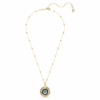 Colgante Symbolica «Ojo del mal», mediano, multicolor, chapado en tono dorado Colgante Symbolica «Ojo del mal», mediano, multicolor, chapado en tono dorado