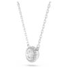 Colgante Una Angelic, corte redondo, pavé, blanco, chapado en rodio Colgante Una Angelic, corte redondo, pavé, blanco, chapado en rodio