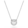 Colgante Una Angelic, corte redondo, pavé, blanco, chapado en rodio Colgante Una Angelic, corte redondo, pavé, blanco, chapado en rodio