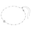 Colgante Una Angelic de corte redondo, motivos a doble cara, blanco, chapado en rodio Colgante Una Angelic de corte redondo, motivos a doble cara, blanco, chapado en rodio