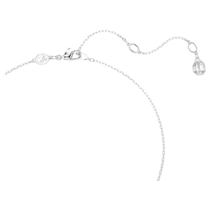 Colgante «Una Angelic Y» de corte redondo, blanco, chapado en rodio Colgante «Una Angelic Y» de corte redondo, blanco, chapado en rodio