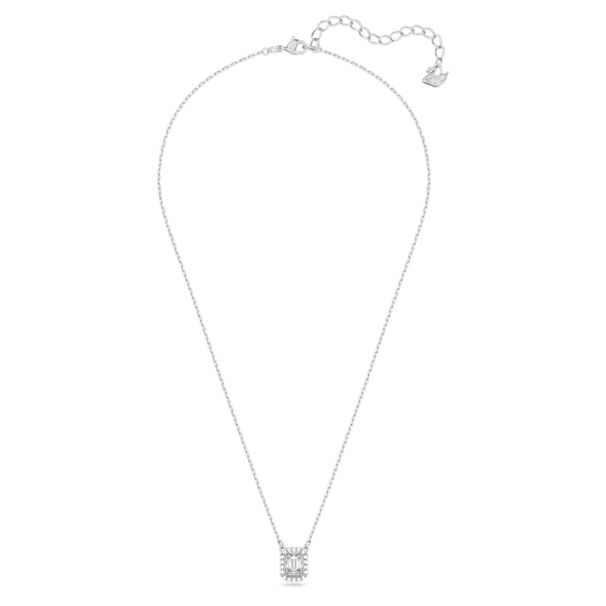 Colgante Una con corte octogonal, blanco, chapado en rodio Colgante Una con corte octogonal, blanco, chapado en rodio