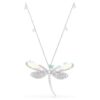Colgante y broche de Ariana Grande x Swarovski con perla de cristal, cortes mixtos, libélula, blanco, chapado en rodio Colgante y broche de Ariana Grande x Swarovski con perla de cristal, cortes mixtos, libélula, blanco, chapado en rodio