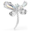 Colgante y broche de Ariana Grande x Swarovski con perla de cristal, cortes mixtos, libélula, blanco, chapado en rodio Colgante y broche de Ariana Grande x Swarovski con perla de cristal, cortes mixtos, libélula, blanco, chapado en rodio