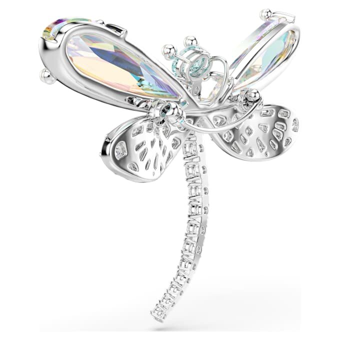 Colgante y broche de Ariana Grande x Swarovski con perla de cristal, cortes mixtos, libélula, blanco, chapado en rodio Colgante y broche de Ariana Grande x Swarovski con perla de cristal, cortes mixtos, libélula, blanco, chapado en rodio