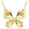 Colgante y broche Idyllia: cortes mixtos, pavé, mariposa, multicolor, chapado en tono dorado Colgante y broche Idyllia: cortes mixtos, pavé, mariposa, multicolor, chapado en tono dorado