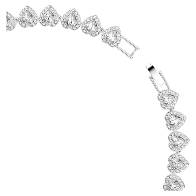 Collar Ariana Grande X Swarovski con cortes mixtos, corazón, blanco, chapado en rodio Collar Ariana Grande X Swarovski con cortes mixtos, corazón, blanco, chapado en rodio