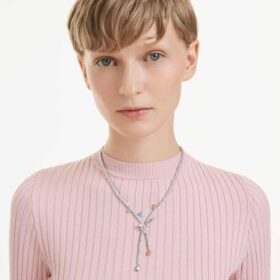 Collar Ariana Grande X Swarovski con cortes mixtos, libélula, multicolor, chapado en rodio