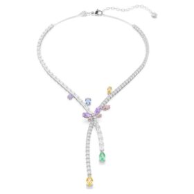 Collar Ariana Grande X Swarovski con cortes mixtos, libélula, multicolor, chapado en rodio