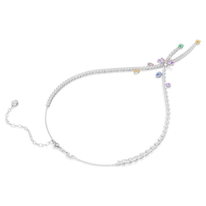 Collar Ariana Grande X Swarovski con cortes mixtos, libélula, multicolor, chapado en rodio Collar Ariana Grande X Swarovski con cortes mixtos, libélula, multicolor, chapado en rodio