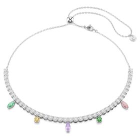 Collar Ariana Grande x Swarovski con cortes mixtos, multicolor, chapado en rodio Collar Ariana Grande x Swarovski con cortes mixtos, multicolor, chapado en rodio