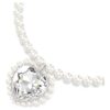 Collar Ariana Grande X Swarovski con perla de cristal, corte de corazón, corazón, blanco, chapado en rodio Collar Ariana Grande X Swarovski con perla de cristal, corte de corazón, corazón, blanco, chapado en rodio