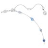 Collar Constella con cortes mixtos, azul, chapado en rodio