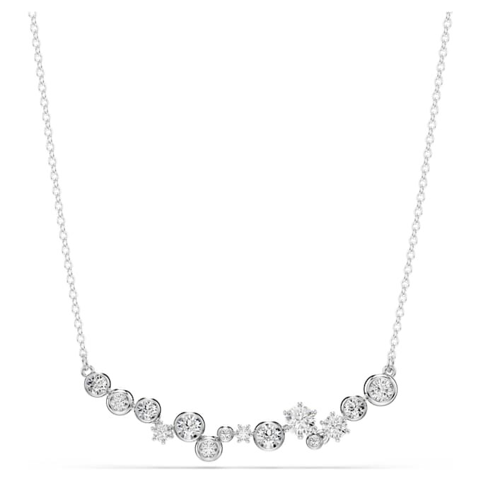 Collar Constella con cortes mixtos, blanco, chapado en rodio Collar Constella con cortes mixtos, blanco, chapado en rodio