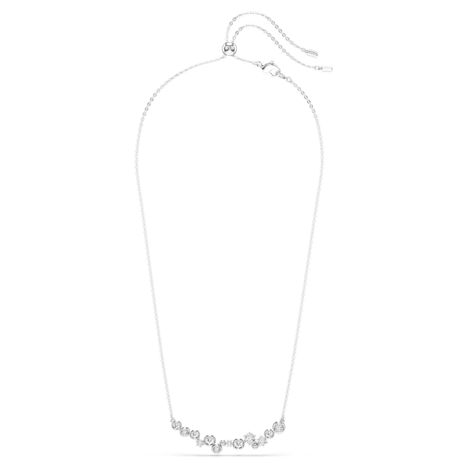 Collar Constella con cortes mixtos, blanco, chapado en rodio Collar Constella con cortes mixtos, blanco, chapado en rodio