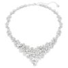 Collar Constella con cortes mixtos, cierre, blanco, chapado en rodio Collar Constella con cortes mixtos, cierre, blanco, chapado en rodio