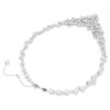 Collar Constella con cortes mixtos, cierre, blanco, chapado en rodio Collar Constella con cortes mixtos, cierre, blanco, chapado en rodio