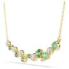 Collar Constella con cortes mixtos, verde, chapado en tono dorado
