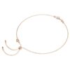 Collar Constella con perlas de cristal, cortes redondos, blanco, chapado en tono oro rosa