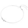 Collar Constella Crystal Pearl, cortes redondos, blanco, chapado en rodio