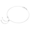 Collar Constella Crystal Pearl, cortes redondos, blanco, chapado en rodio