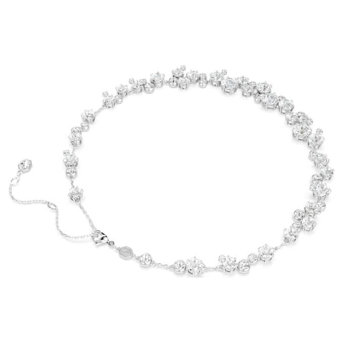 Collar Constella de corte redondo, blanco, chapado en rodio Collar Constella de corte redondo, blanco, chapado en rodio