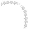 Collar de Ariana Grande x Swarovski: corte redondo, flor, blanco, chapado en rodio