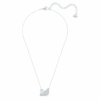 Collar de cisne «Dancing Swan», blanco, chapado en rodio Collar de cisne «Dancing Swan», blanco, chapado en rodio