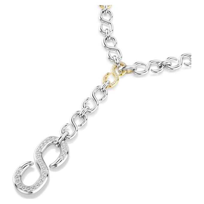 Collar Dextera de corte redondo, blanco, acabado de metales mixtos Collar Dextera de corte redondo, blanco, acabado de metales mixtos