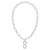 Collar Dextera de corte redondo, blanco, acabado de metales mixtos Collar Dextera de corte redondo, blanco, acabado de metales mixtos