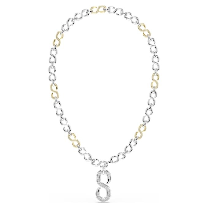 Collar Dextera de corte redondo, blanco, acabado de metales mixtos Collar Dextera de corte redondo, blanco, acabado de metales mixtos