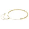 Collar Dextera de corte redondo, blanco, acabado dorado