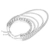 Collar en capas Millenia con cortes mixtos, blanco, chapado en rodio Collar en capas Millenia con cortes mixtos, blanco, chapado en rodio