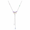 Collar en Y de Ariana Grande X Swarovski con cortes mixtos, libélula, multicolor, chapado en rodio