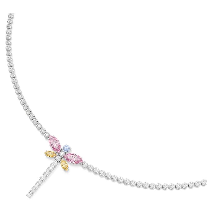 Collar en Y de Ariana Grande X Swarovski con cortes mixtos, libélula, multicolor, chapado en rodio Collar en Y de Ariana Grande X Swarovski con cortes mixtos, libélula, multicolor, chapado en rodio