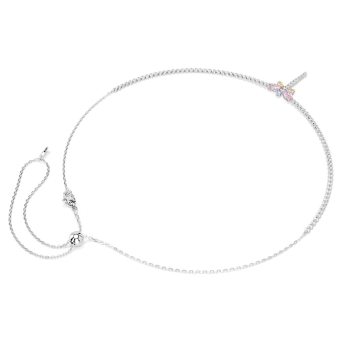 Collar en Y de Ariana Grande X Swarovski con cortes mixtos, libélula, multicolor, chapado en rodio Collar en Y de Ariana Grande X Swarovski con cortes mixtos, libélula, multicolor, chapado en rodio