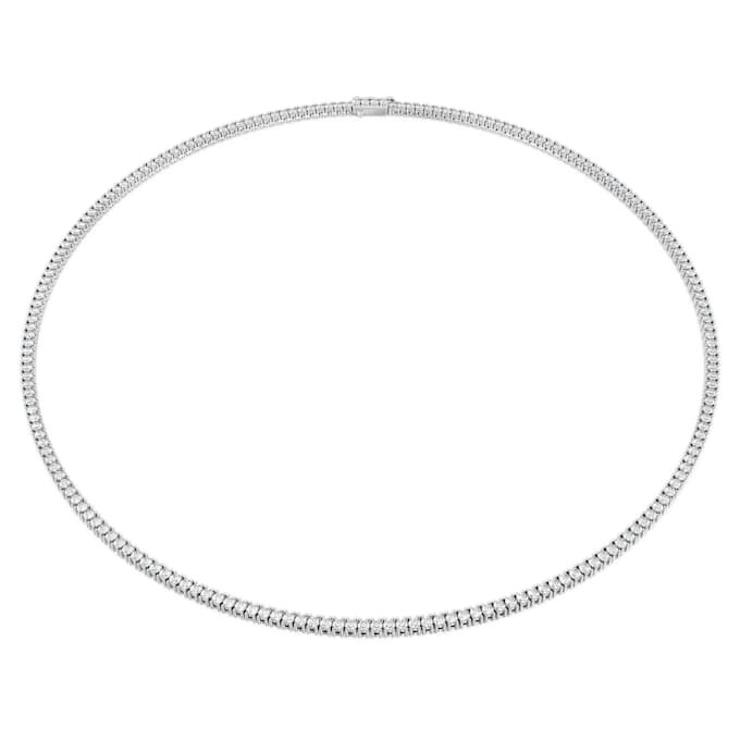 Collar Eternity Tennis con diamantes cultivados en laboratorio, 7 Ct Tw, forma redonda, oro blanco de 14K Collar Eternity Tennis con diamantes cultivados en laboratorio, 7 Ct Tw, forma redonda, oro blanco de 14K