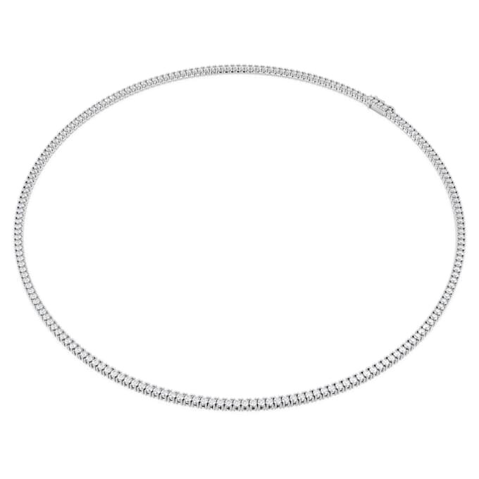 Collar Eternity Tennis con diamantes cultivados en laboratorio, 7 Ct Tw, forma redonda, oro blanco de 14K Collar Eternity Tennis con diamantes cultivados en laboratorio, 7 Ct Tw, forma redonda, oro blanco de 14K